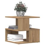 vidaXL Table d'appoint avec étagère Chêne artisanal 30 x 30 x 55 cm