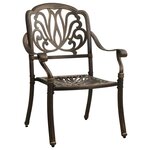 vidaXL Ensemble manger de jardin 5 Pièces bronze aluminium coulé