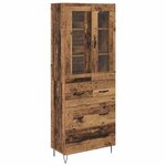 vidaXL Haut Armoire Bois Ancien 69 5 x 34 x 180 cm Bois d'ingénierie