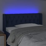 vidaXL Tête de lit à LED Bleu 103x16x78/88 cm Tissu