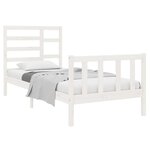 vidaXL Cadre de lit sans matelas blanc bois massif 90x190 cm