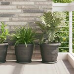 vidaXL Pots de plantes 24 Pièces Noir Ø 34 x 28 cm Plastique