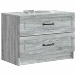 vidaXL Cabinet de chevet avec tiroir Sonoma gris 62 x 34 5 x 44 5 cm