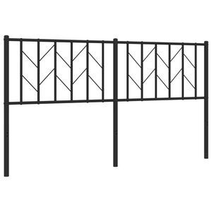 vidaXL Tête de lit métal noir 160 cm