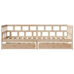 vidaXL Lit de jour avec tiroirs sans matelas 80x200 cm bois massif