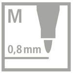 Stylo feutre pointMax pointe moyenne 0.8mm noir STABILO