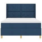 Lit à ressorts vidaXL avec matelas et LED bleue 160x200 cm en tissu