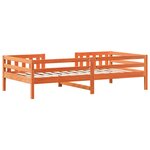 vidaXL Cadre de lit sans matelas cire marron 80x200 cm bois pin massif