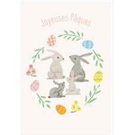 Carte De Pâques - Couronnes & Lapins - Draeger paris
