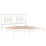 vidaXL Cadre de lit sans matelas blanc bois massif 140x200 cm