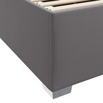 vidaXL Cadre de lit avec matelas Gris 120 x 200 cm tissu