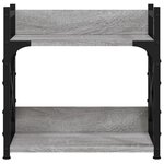 vidaXL Support d'imprimante à 2 niveaux Sonoma gris 40x20x40 cm