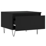 vidaXL Tables basses 2 Pièces noir 50x46x35 cm bois d'ingénierie
