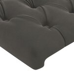 vidaXL Cadre de lit avec tête de lit Gris foncé 200x200 cm Velours