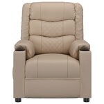 vidaXL Fauteuil de massage Cappuccino Similicuir