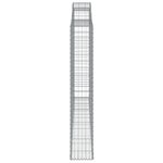 vidaXL Paniers à gabions arqués 6 Pièces 300x30x180/200 cm fer galvanisé