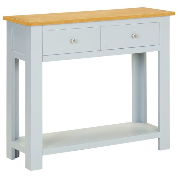 vidaXL Table console 83x30x73 cm Bois de chêne massif