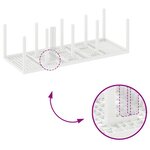 vidaXL Table de Jardin Blanc 250 x 100 x 73 cm polyrotin