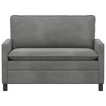 vidaXL Canapé Gris foncé 126 x 81 x 87 5 cm Velours