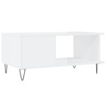 vidaXL Table basse Blanc brillant 90x50x40 cm Bois d'ingénierie