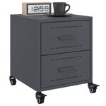 vidaXL Table de chevet anthracite 36x39x43 5 cm acier