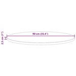 vidaXL Dessus de table Ø90x2 5 cm Bois de pin massif