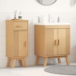 vidaXL Ensemble de meubles de salle de bain avec tiroir 2 Pièces Marron