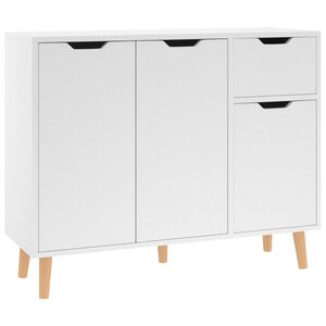 vidaXL Buffet Blanc 90x30x72 cm Bois d'ingénierie