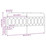 vidaXL Tête de lit de remplacement métal blanc 200 cm