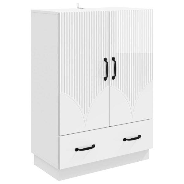 vidaXL Buffet Blanc brillant 66 x 34 5 x 92 cm Bois d'ingénierie
