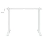 Cadre de Bureau table poste de travail meuble d'ordinateur informatique étude debout (94-135) x 60 x (70-114) cm acier blanc 02_0023974