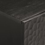vidaXL Meuble TV noir 105x33x46 cm bois massif de manguier