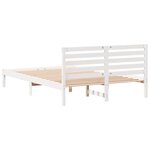 vidaXL Cadre de lit Blanc 140 x 210 cm Bois massif en pin