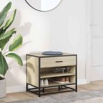 vidaXL Banc à chaussures chêne sonoma bois d'ingénierie et métal