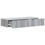 vidaXL Table d'appoint murale Sonoma gris 87 5 x 34 5 x 17 cm