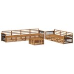 vidaXL Ensemble de canapés d'extérieur 8 pc Naturel