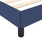 vidaXL Cadre de lit bleu 120x190 cm tissu