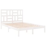 vidaXL Cadre de lit sans matelas blanc bois massif 140x200 cm