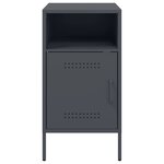 vidaXL Table de chevet anthracite 36x39x68 cm acier