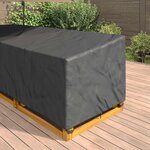vidaXL Housse pour meubles Noir 330 x 255 x 80 cm Tissu Oxford 210D
