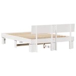 vidaXL Cadre de lit Blanc 160 x 200 cm Bois massif en pin