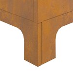 vidaXL Braise Marron 50 x 50 x 70 cm Acier résistant aux intempéries