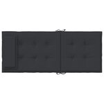 vidaXL Coussins de chaise à dossier haut lot de 4 noir tissu oxford