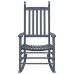 vidaXL Chaises à bascule sièges incurvés lot de 2 gris peuplier massif