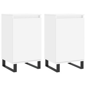 vidaXL Buffets 2 Pièces blanc 40x35x70 cm bois d’ingénierie