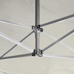 vidaXL Tente de réception pliable Aluminium 4 5x3 m Crème