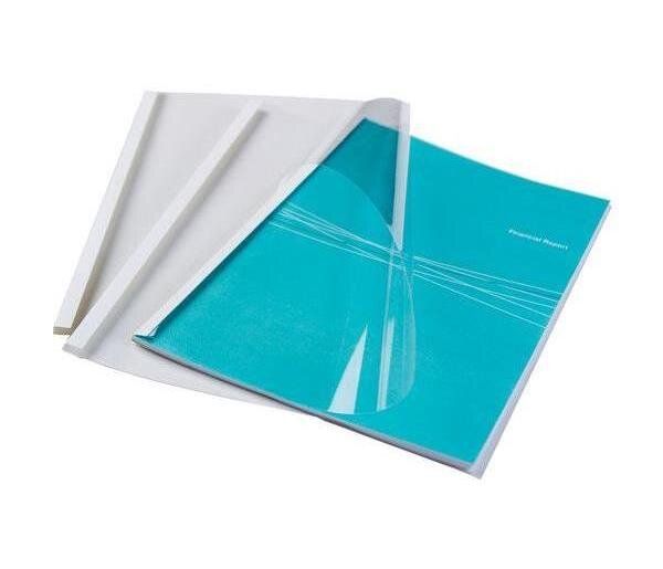 couverture reliure termique Standard, A4, 1,5 mm, blanc pqt 100 FELLOWES
