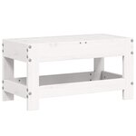 vidaXL Repose-pied de jardin blanc 62x30x32 cm bois de pin massif