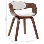vidaXL Chaises à manger lot de 6 bois courbé et similicuir