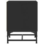 vidaXL Tables de chevet avec portes en verre 2 Pièces noir 35x37x50 cm